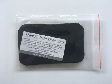 Záplaty PES/PVC 800g/m2 - černá barva